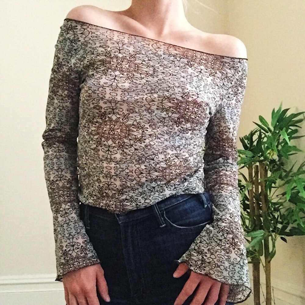Sheer off the shoulder top